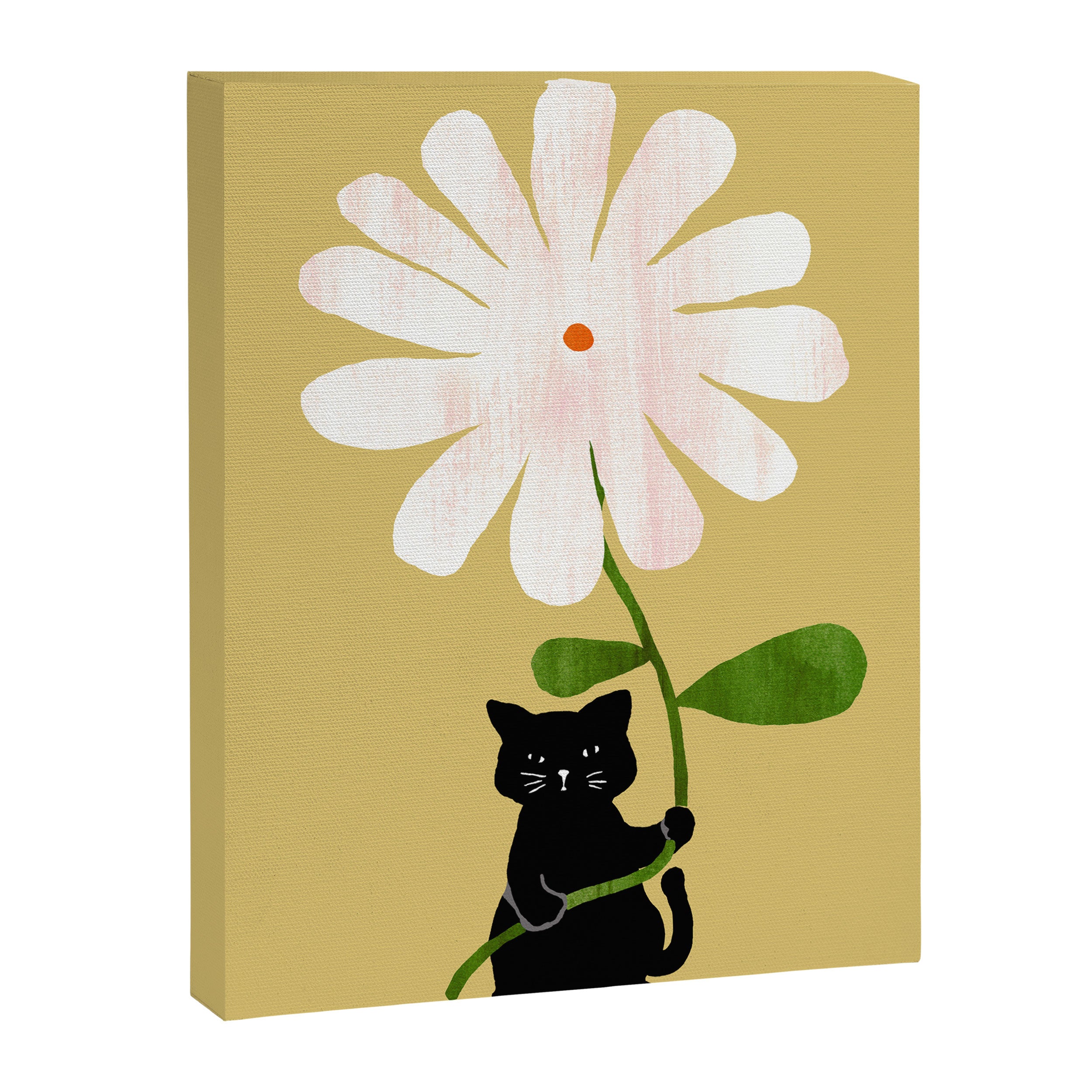 Cat with flower Canvas Print Gallery Image 6