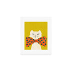 Cat with incredebly oversized humongous bowtie Art Print Gallery Image 1