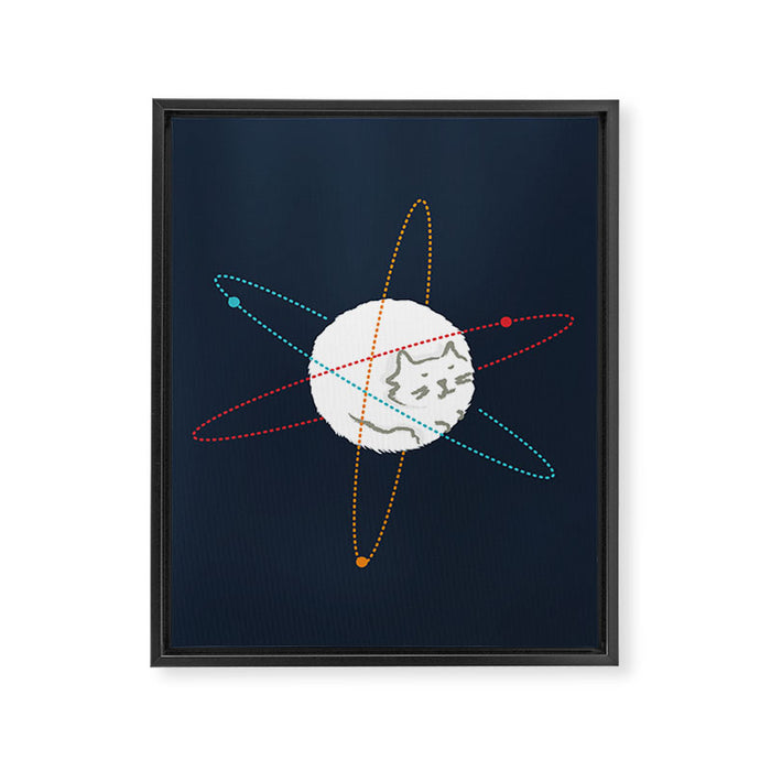 Cat-ion Framed Canvas Print Gallery Image 1