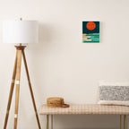 Chasing wave under the red moon Canvas Print Gallery Image 2