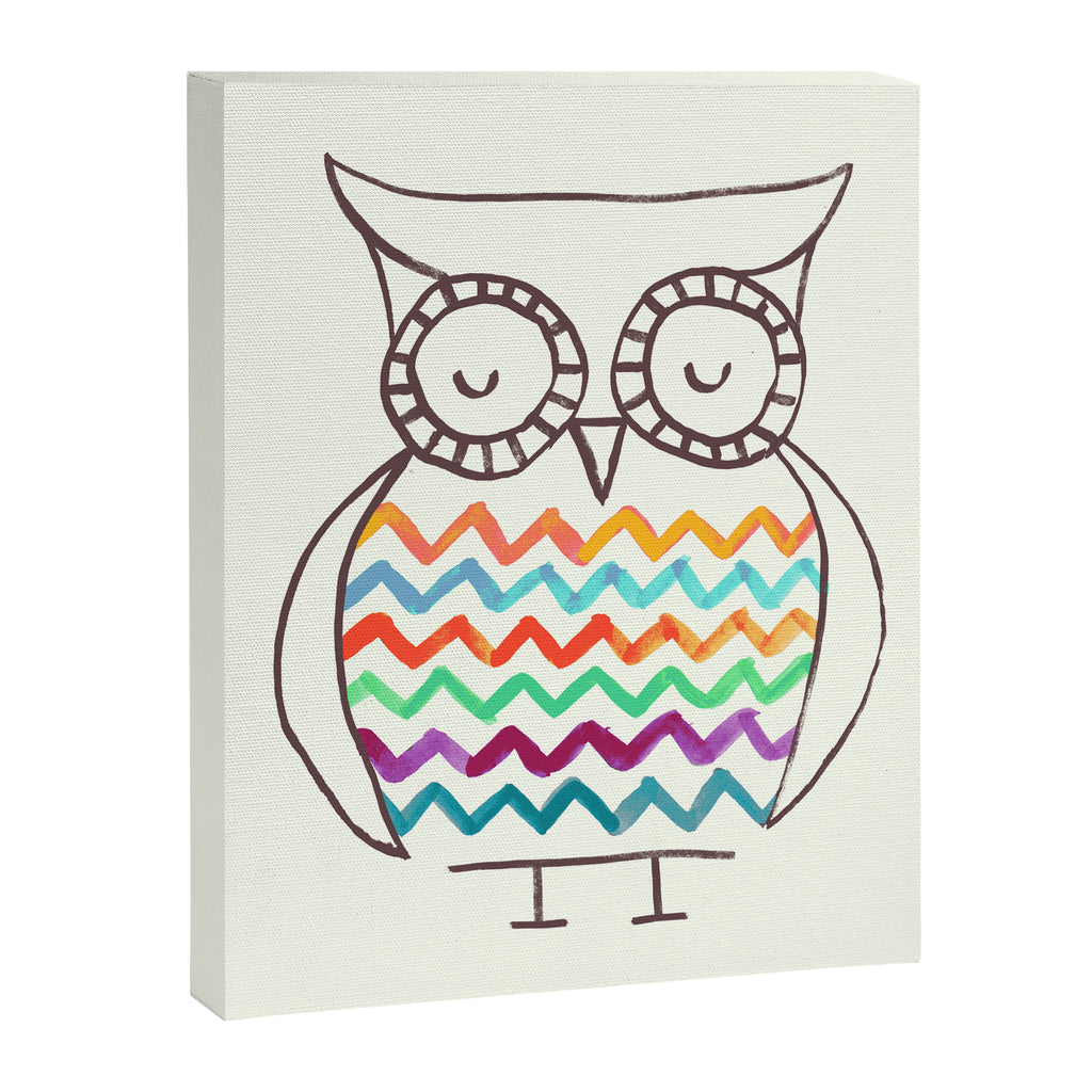 Chevron Owl Canvas Print Gallery Image 6