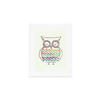 Chevron Owl Art Print Gallery Image 1