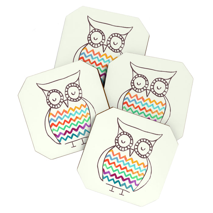 Chevron Owl Coaster Gallery Image 1