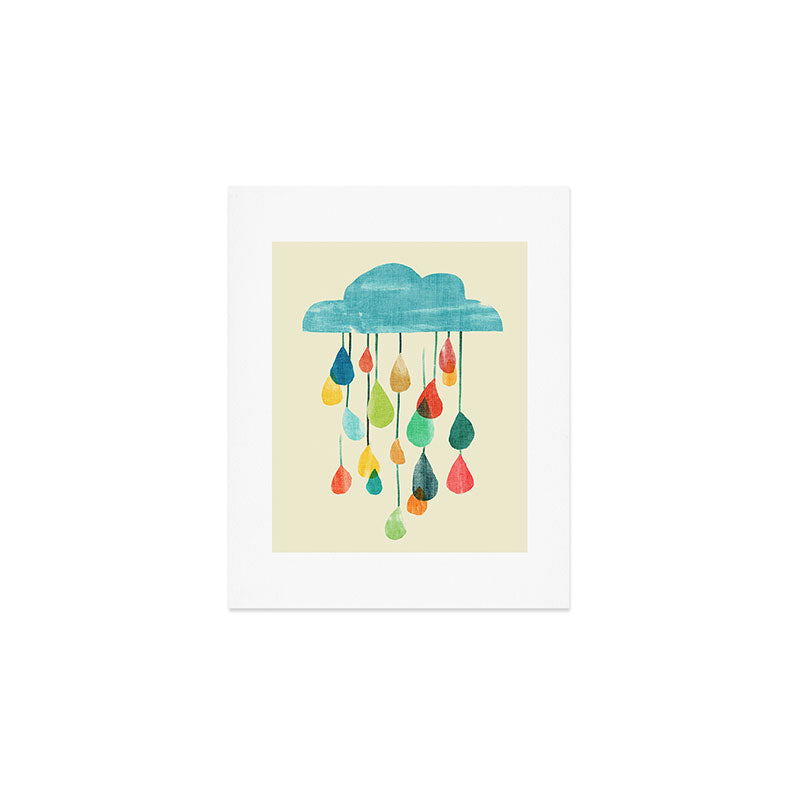 cloudy with a chance of rainbow Art Print Gallery Image 1