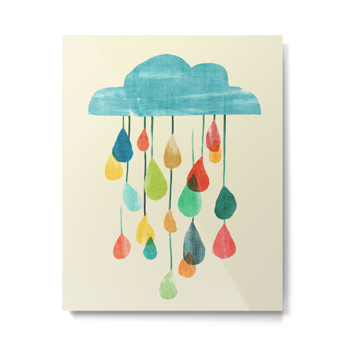 cloudy with a chance of rainbow Metal Print Gallery Image 1