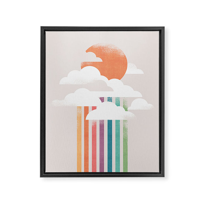 Colorful rain Framed Canvas Print Gallery Image 1