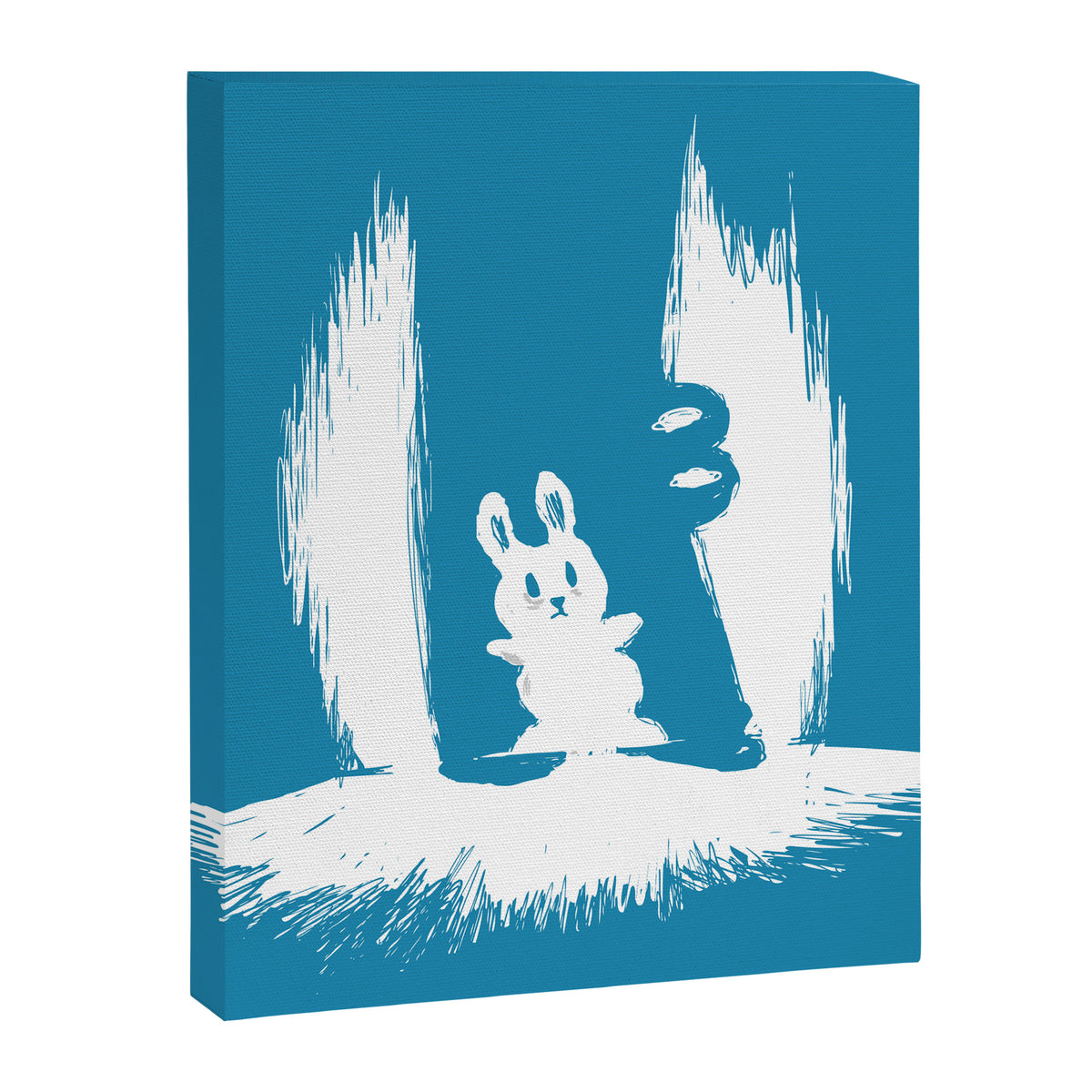 cornered! (bunny and crocodile) Canvas Print Gallery Image 8