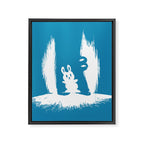 cornered! (bunny and crocodile) Framed Canvas Print Gallery Image 8