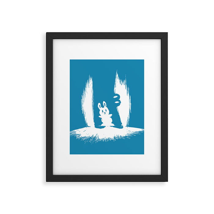 cornered! (bunny and crocodile) Framed Art Print Gallery Image 1