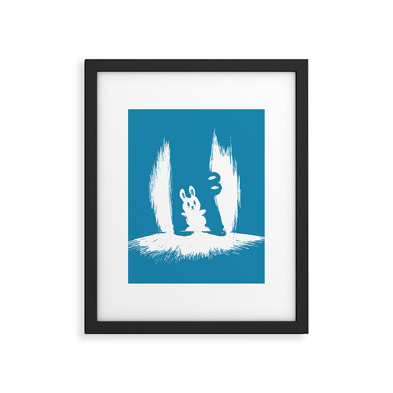 cornered! (bunny and crocodile) Framed Art Print Gallery Image 6