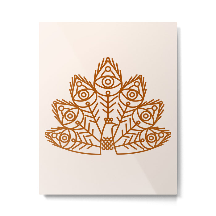 Cosmic Peacock Metal Print Gallery Image 1