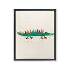Crocodile on Roller Skates Framed Canvas Print Gallery Image 6