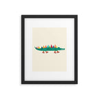 Crocodile on Roller Skates Framed Art Print Gallery Image 5