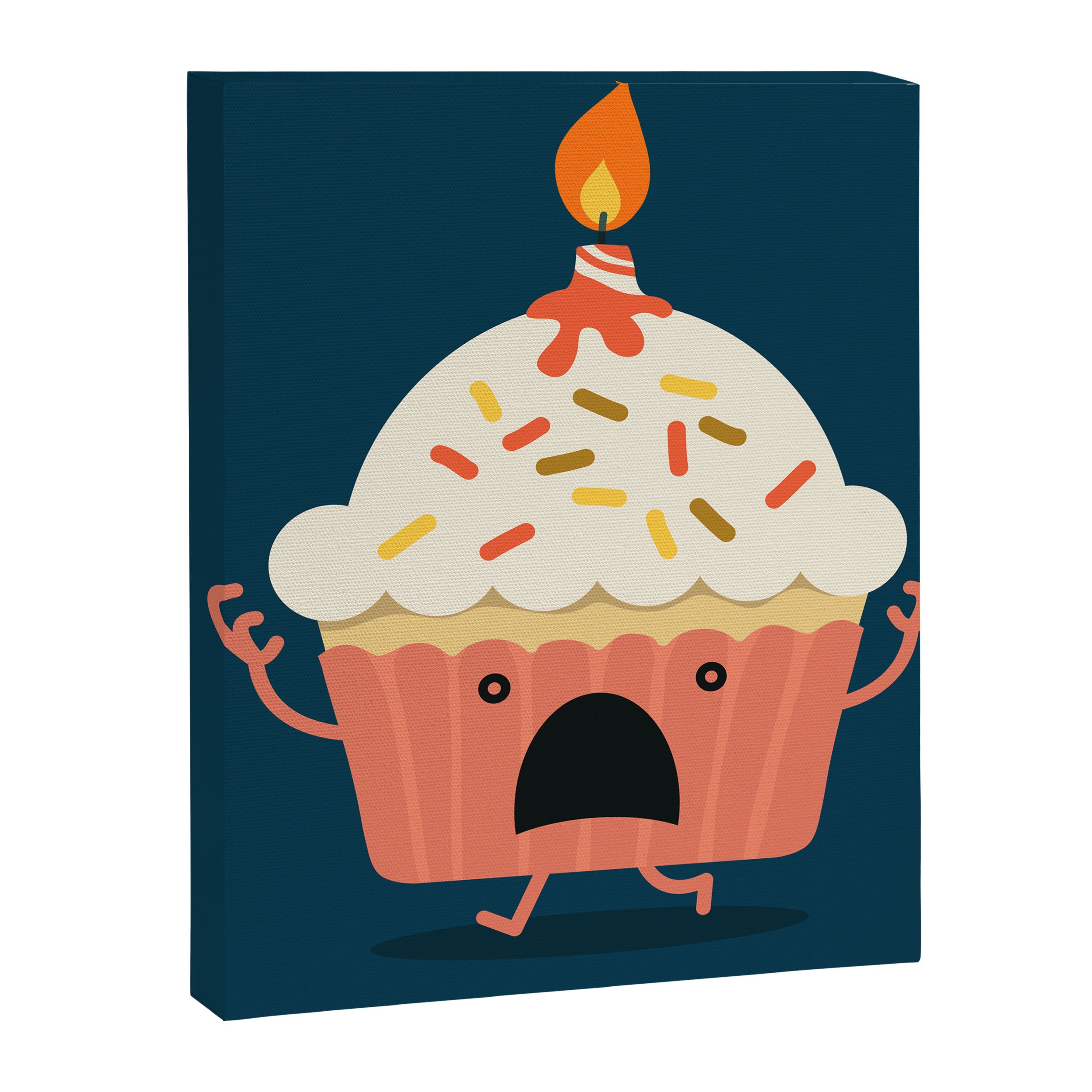 Cupcake on fire Canvas Print Gallery Image 6