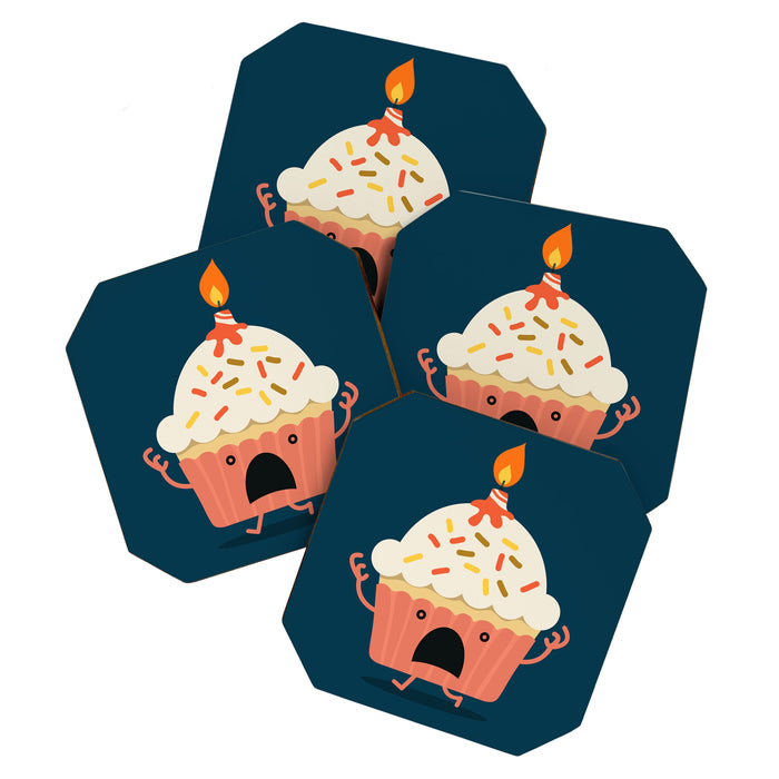 Cupcake on fire Coaster Gallery Image 1