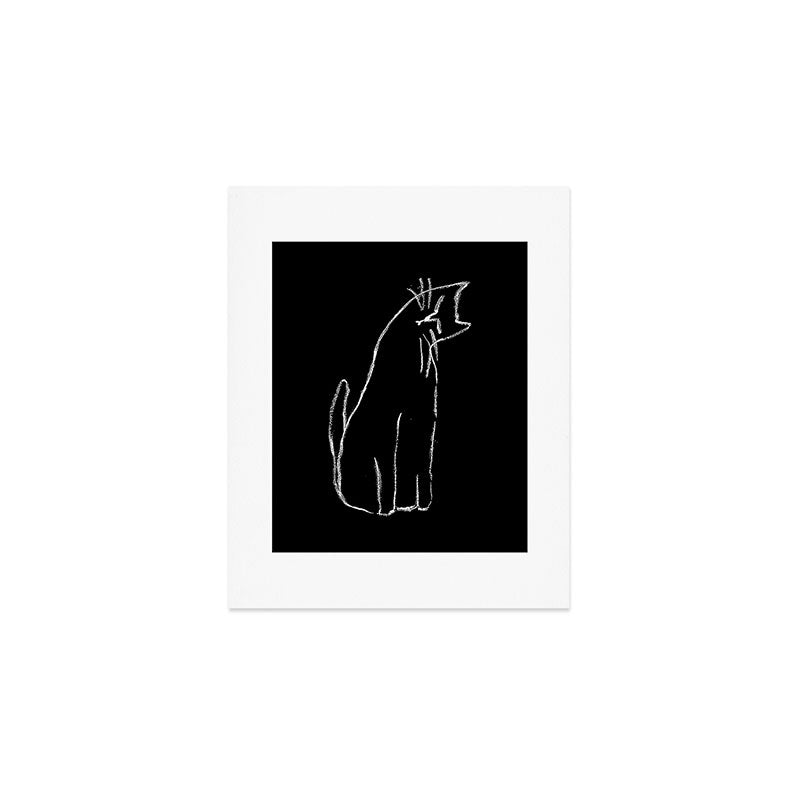Curious cat impression Art Print Gallery Image 1