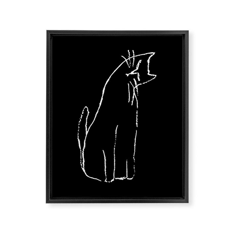 Curious cat impression Framed Canvas Print Gallery Image 6