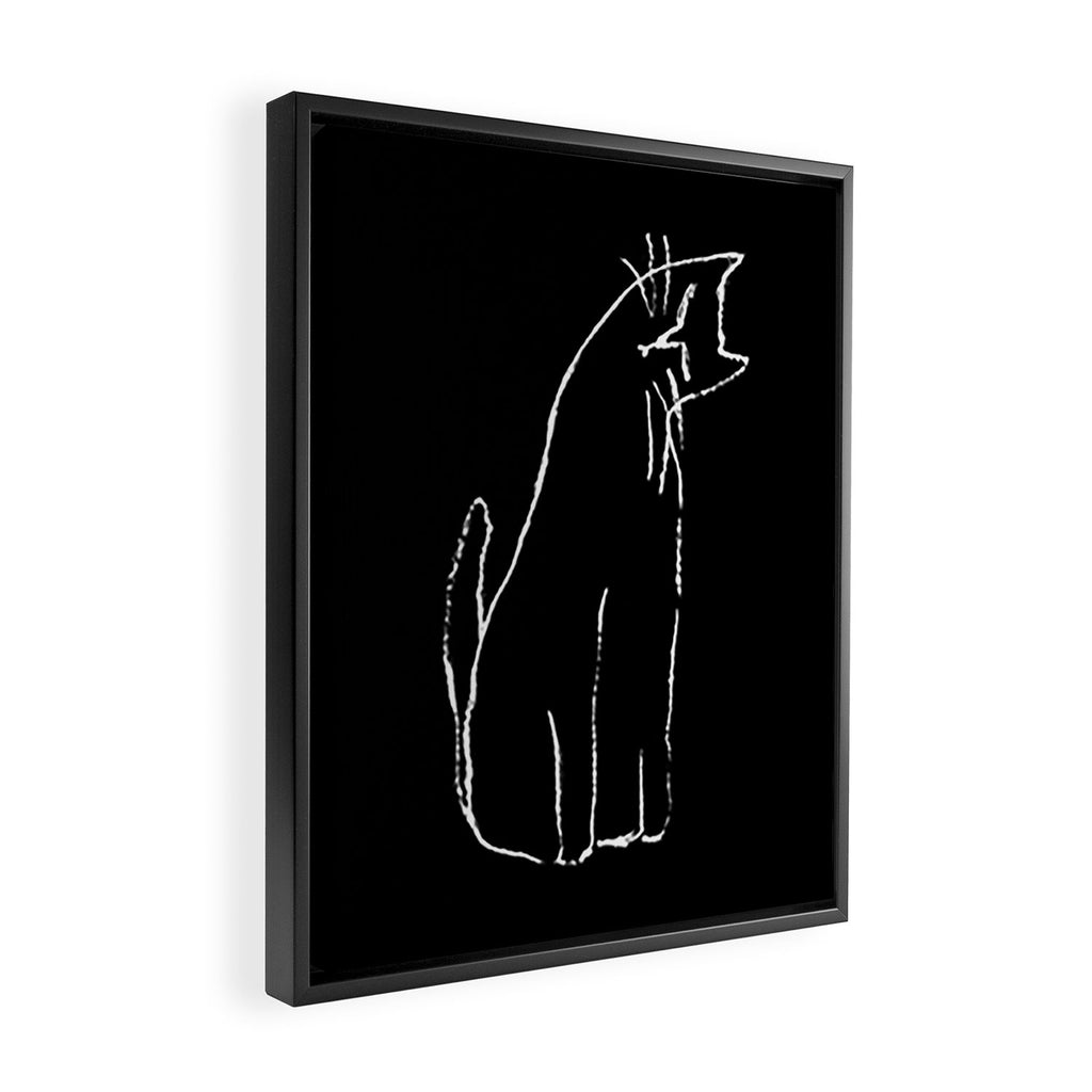 Curious cat impression Framed Canvas Print Gallery Image 2