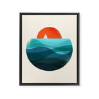 Deep blue ocean Framed Canvas Print Gallery Image 6