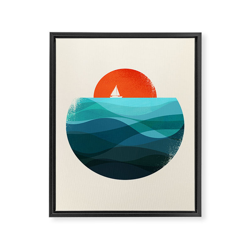 Deep blue ocean Framed Canvas Print Gallery Image 6