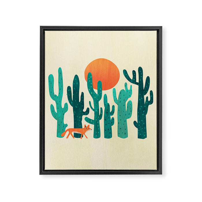 Desert fox Framed Canvas Print Gallery Image 1