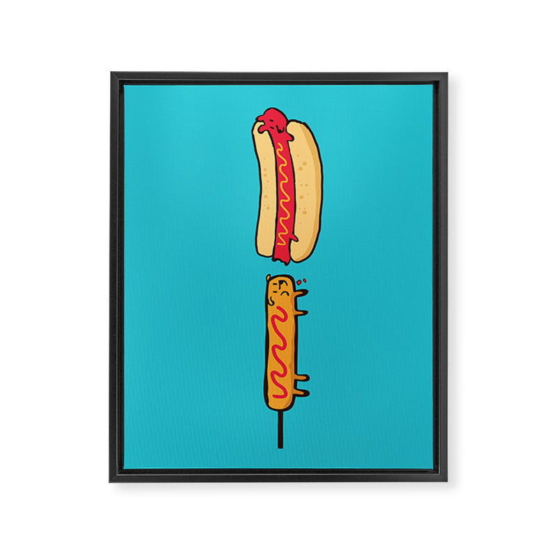 Dog Eat Dog World Framed Canvas Print Gallery Image 6