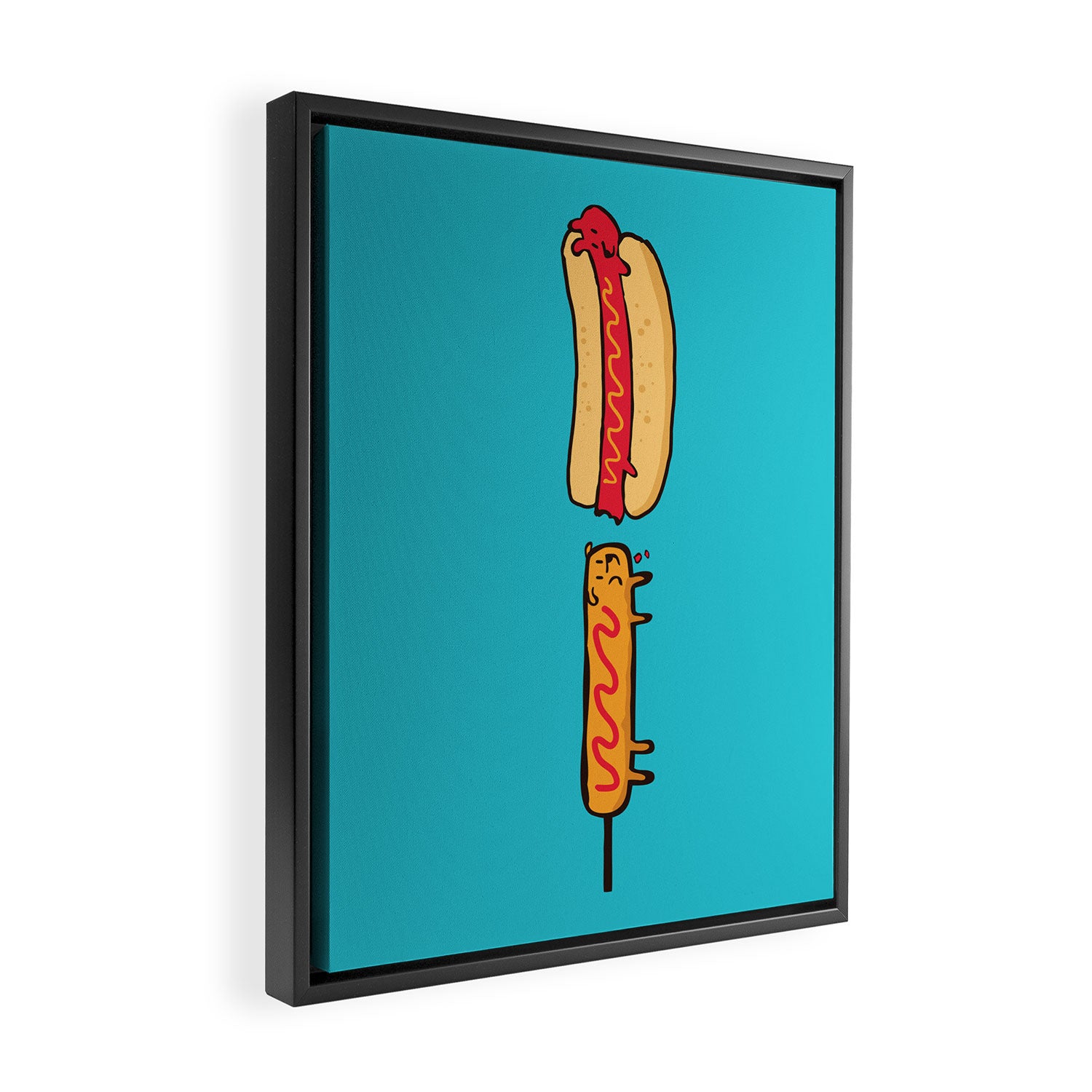 Dog Eat Dog World Framed Canvas Print Gallery Image 2