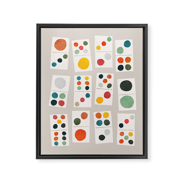 Domino Framed Canvas Print Gallery Image 1