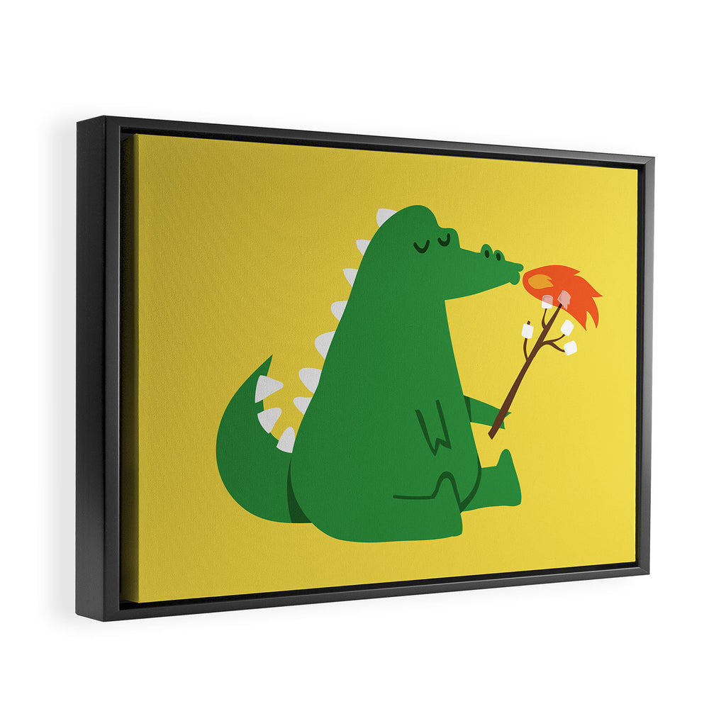 Dragon and Marshmallow Framed Canvas Print Gallery Image 2