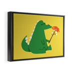 Dragon and Marshmallow Framed Canvas Print Gallery Image 2