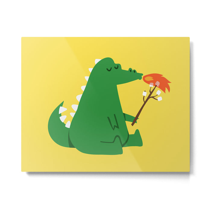 Dragon and Marshmallow Metal Print Gallery Image 1