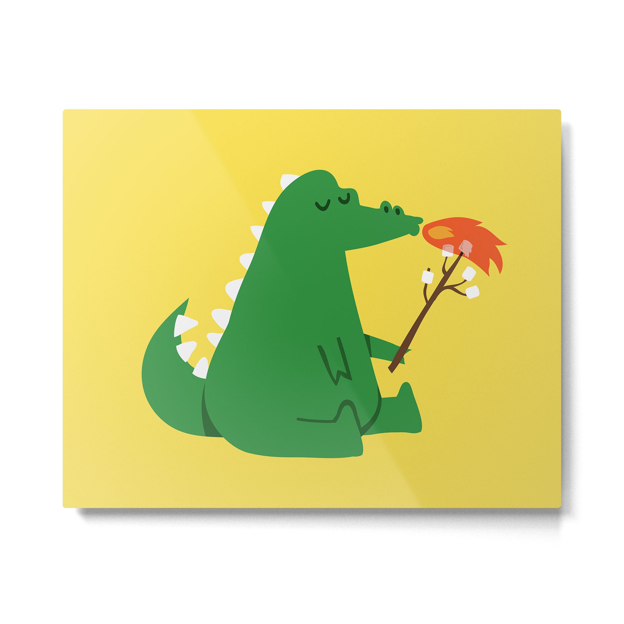 Dragon and Marshmallow Metal Print Gallery Image 4