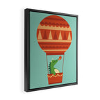 Dragon On Hot Air Balloon Framed Canvas Print Gallery Image 2