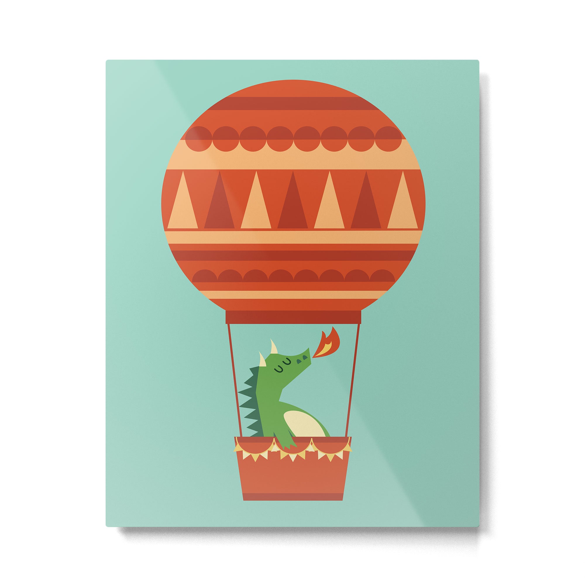 Dragon On Hot Air Balloon Metal Print Gallery Image 4