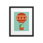 Dragon On Hot Air Balloon Framed Art Print Gallery Image 5