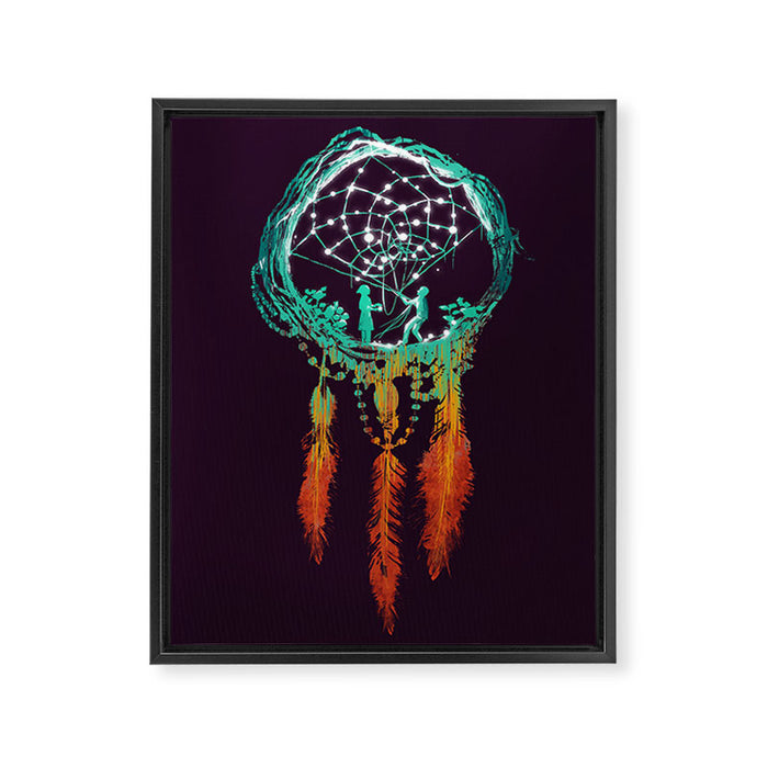 Dream Catcher (the rustic magic) Framed Canvas Print Gallery Image 1