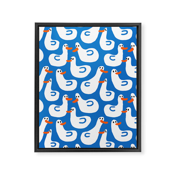 Duck duck duck Framed Canvas Print Gallery Image 1