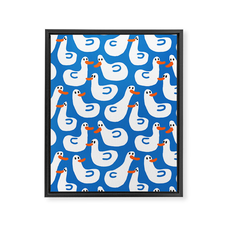 Duck duck duck Framed Canvas Print Gallery Image 6