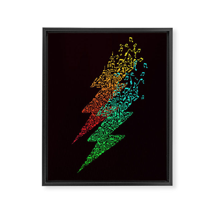 Electro music Framed Canvas Print Gallery Image 1