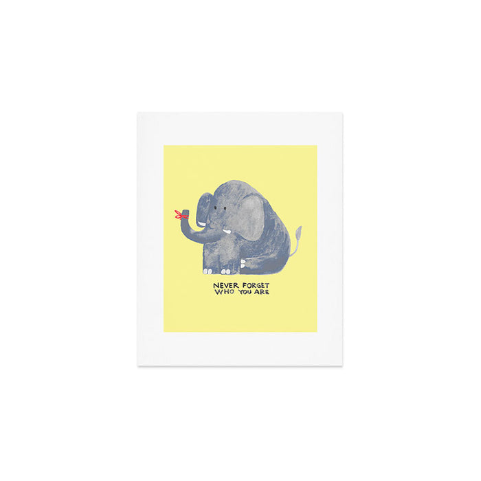 Elephant never forgets Art Print Gallery Image 1