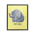 Elephant never forgets Framed Canvas Print Gallery Image 8