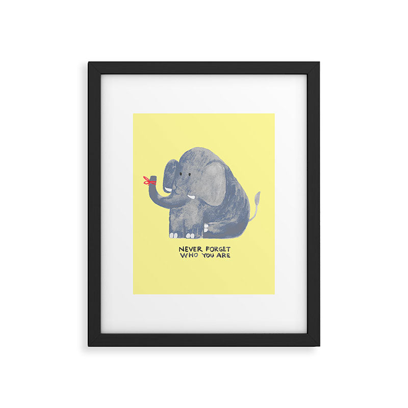 Elephant never forgets Framed Art Print Gallery Image 6