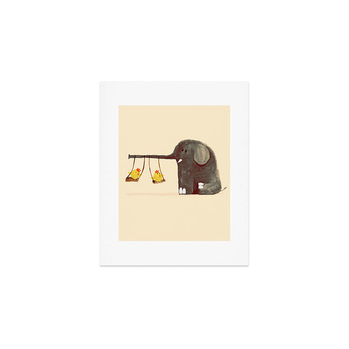 Elephant Swing Art Print Gallery Image 1