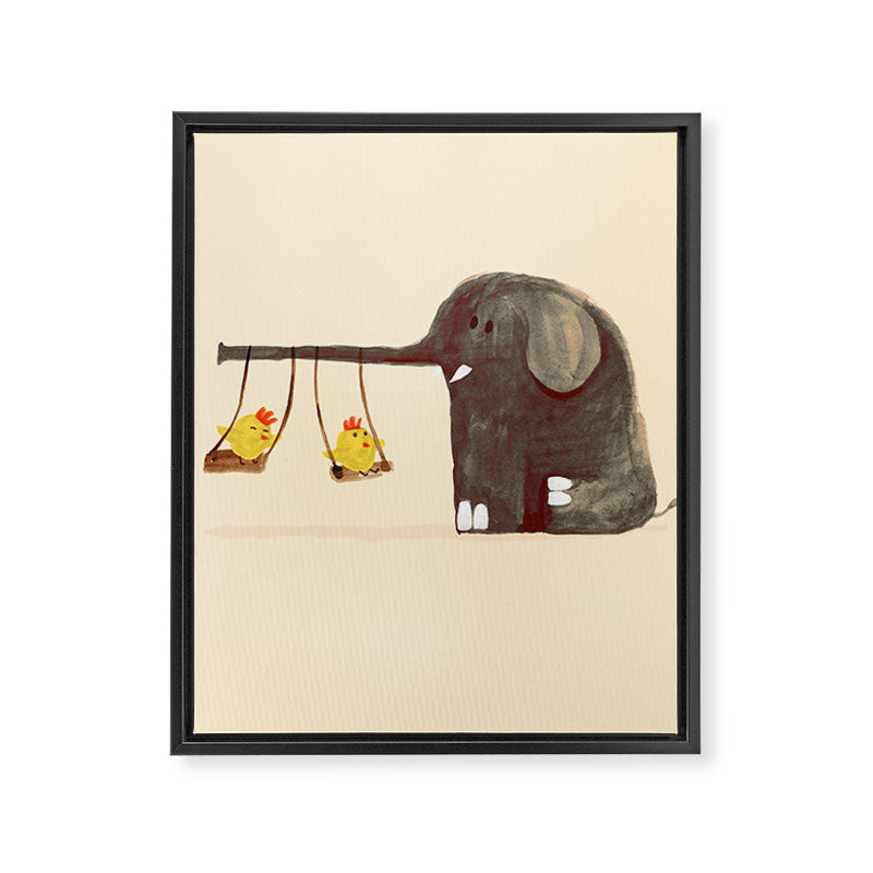 Elephant Swing Framed Canvas Print Gallery Image 6