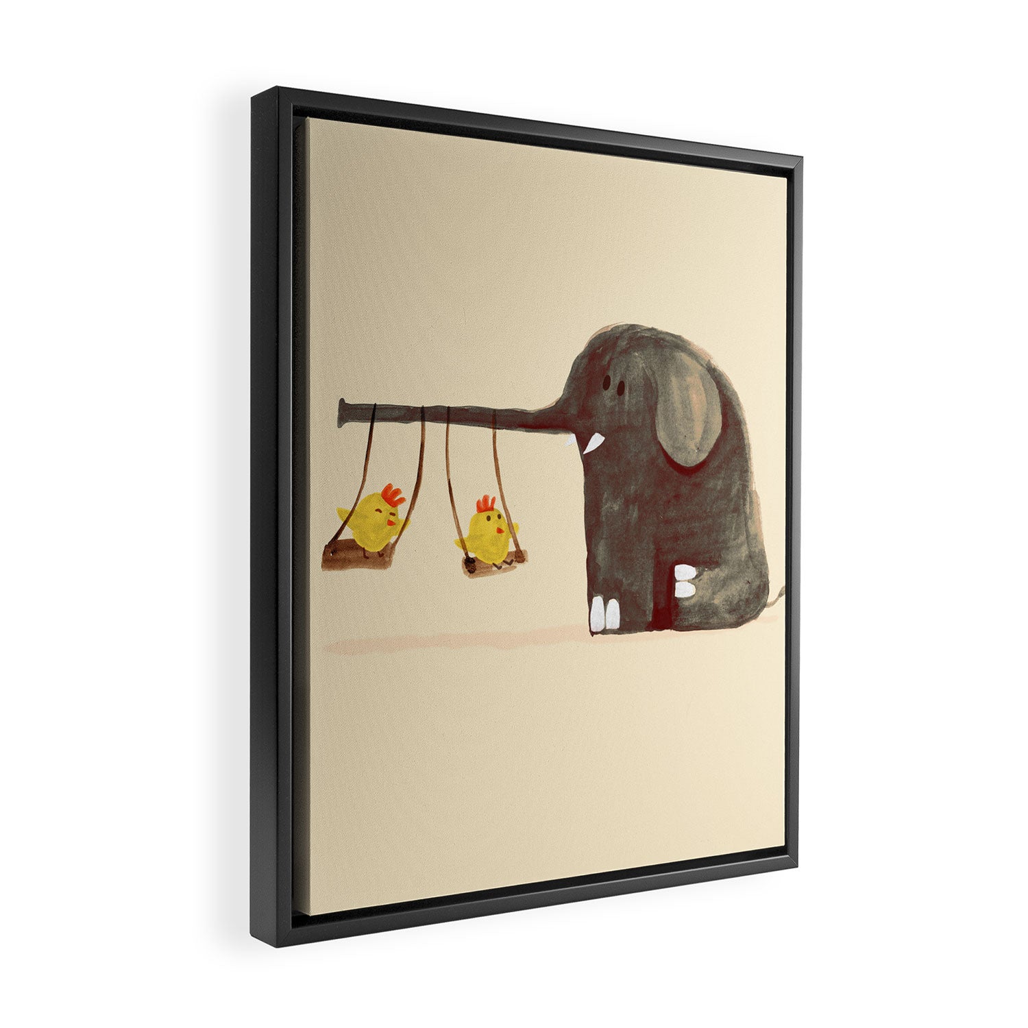 Elephant Swing Framed Canvas Print Gallery Image 2