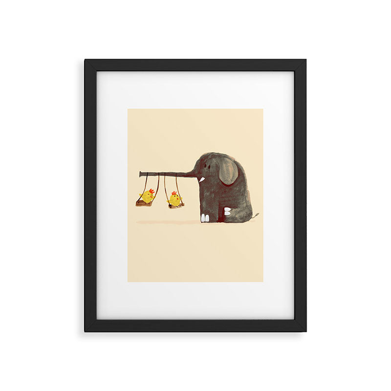 Elephant Swing Framed Art Print Gallery Image 5