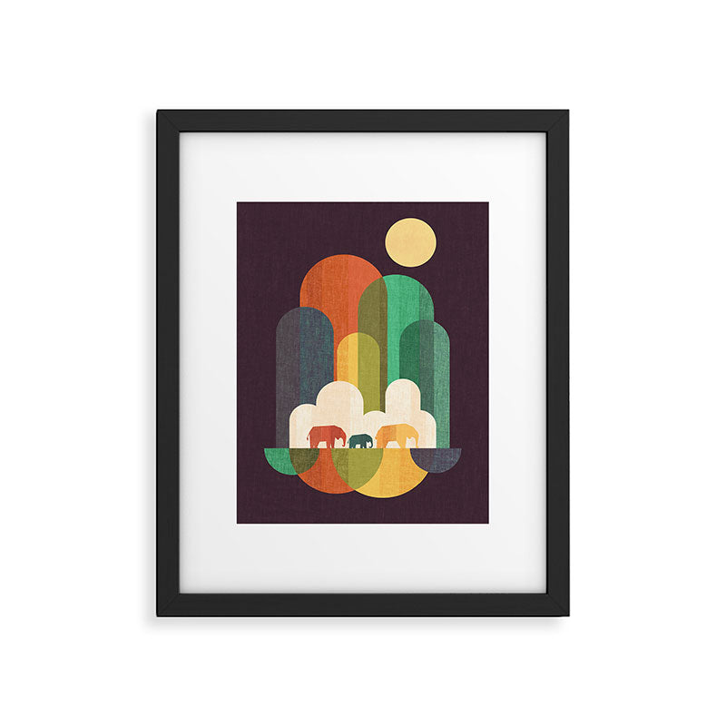 Elephant walk Framed Art Print Gallery Image 5