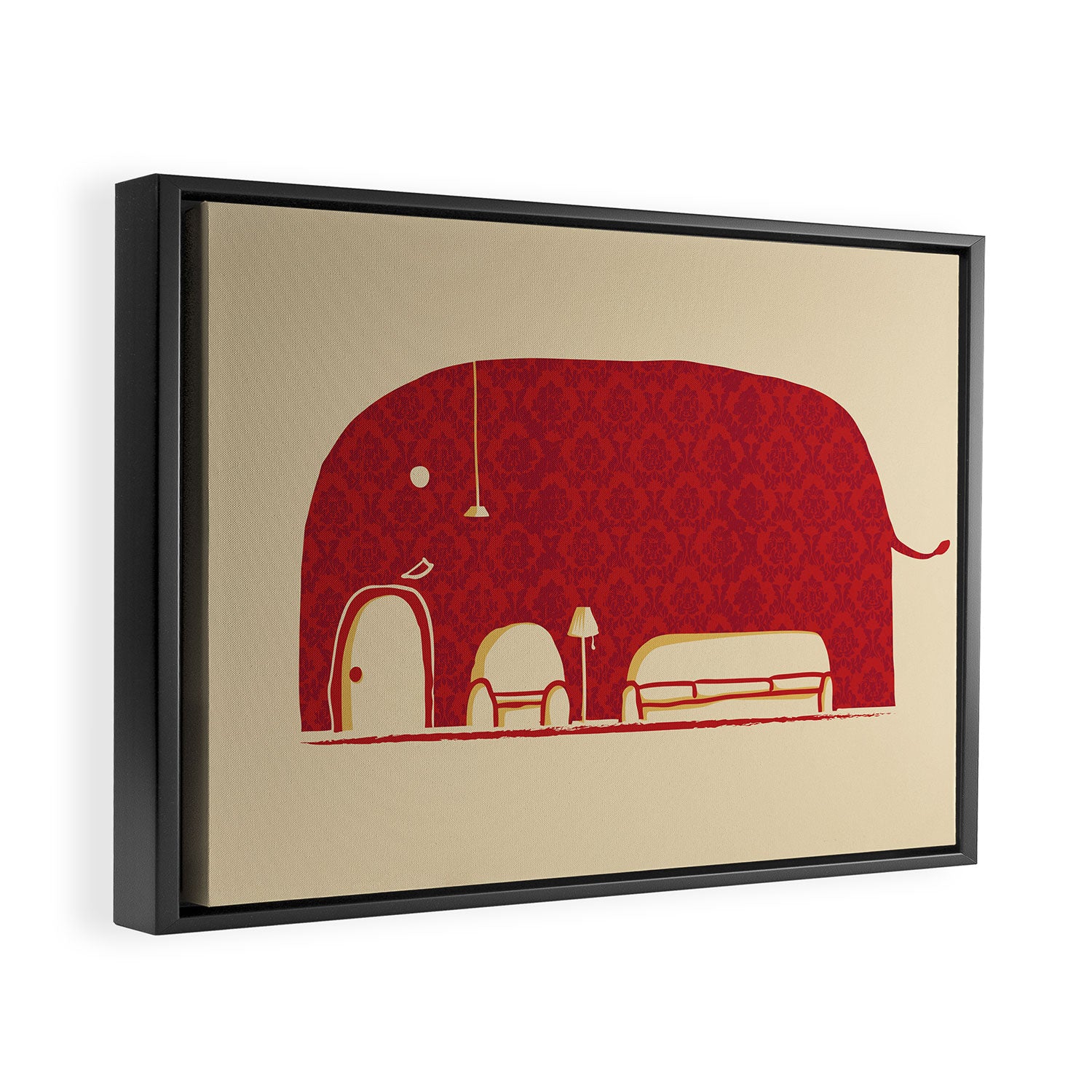 Elephanticus Roomious Framed Canvas Print Gallery Image 2