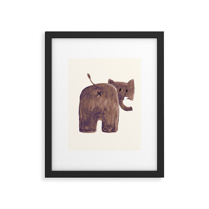Elephant's butt Framed Art Print Gallery Image 1