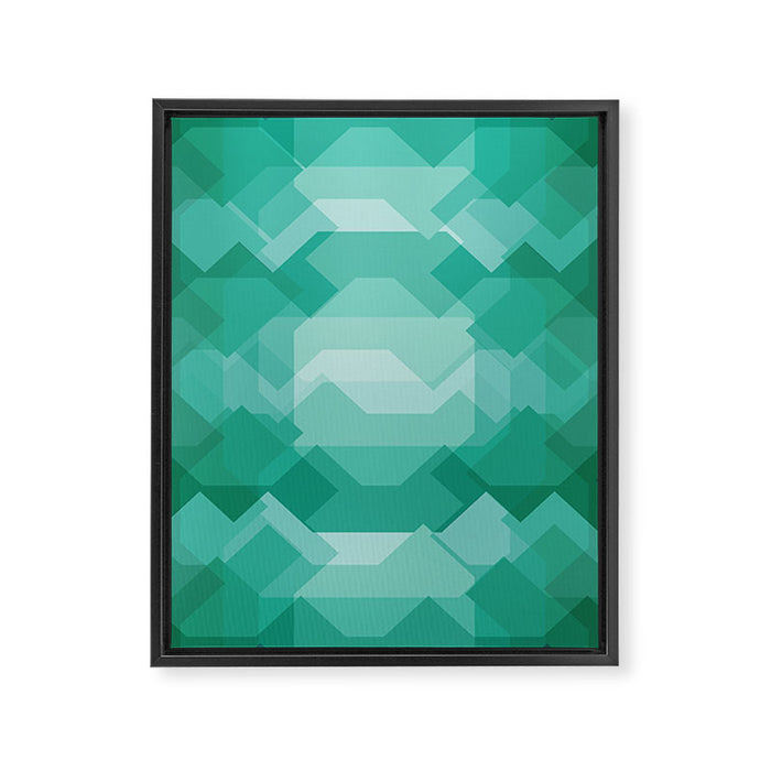 Emerald gem stone Framed Canvas Print Gallery Image 1